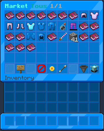 Interface du market
